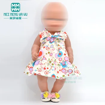 Стоп-моушън дрехи Рокля с лък, пола с дъга пайети рокля за 43-сантиметровой играчки new born кукла baby 18-инчовата американската кукла